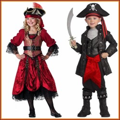 Details about   Pretty Pirate Girl's Buccaneer Halloween Dress-Up Costume 8-10 Medium #7363 