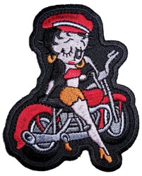 10 Lot Cartoon Betty Boop Biker Chick Iron On Vest Hat Jacket Hoodie Patches P